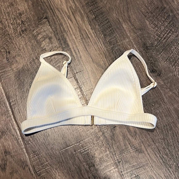 Montce Other - Montce Cream Rib Hunter Triangle Bikini Top